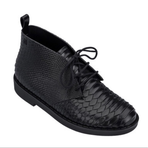 Melissa | Shoes | Melissa X Baja East Black Desert Python Pvc Boot 7 ...